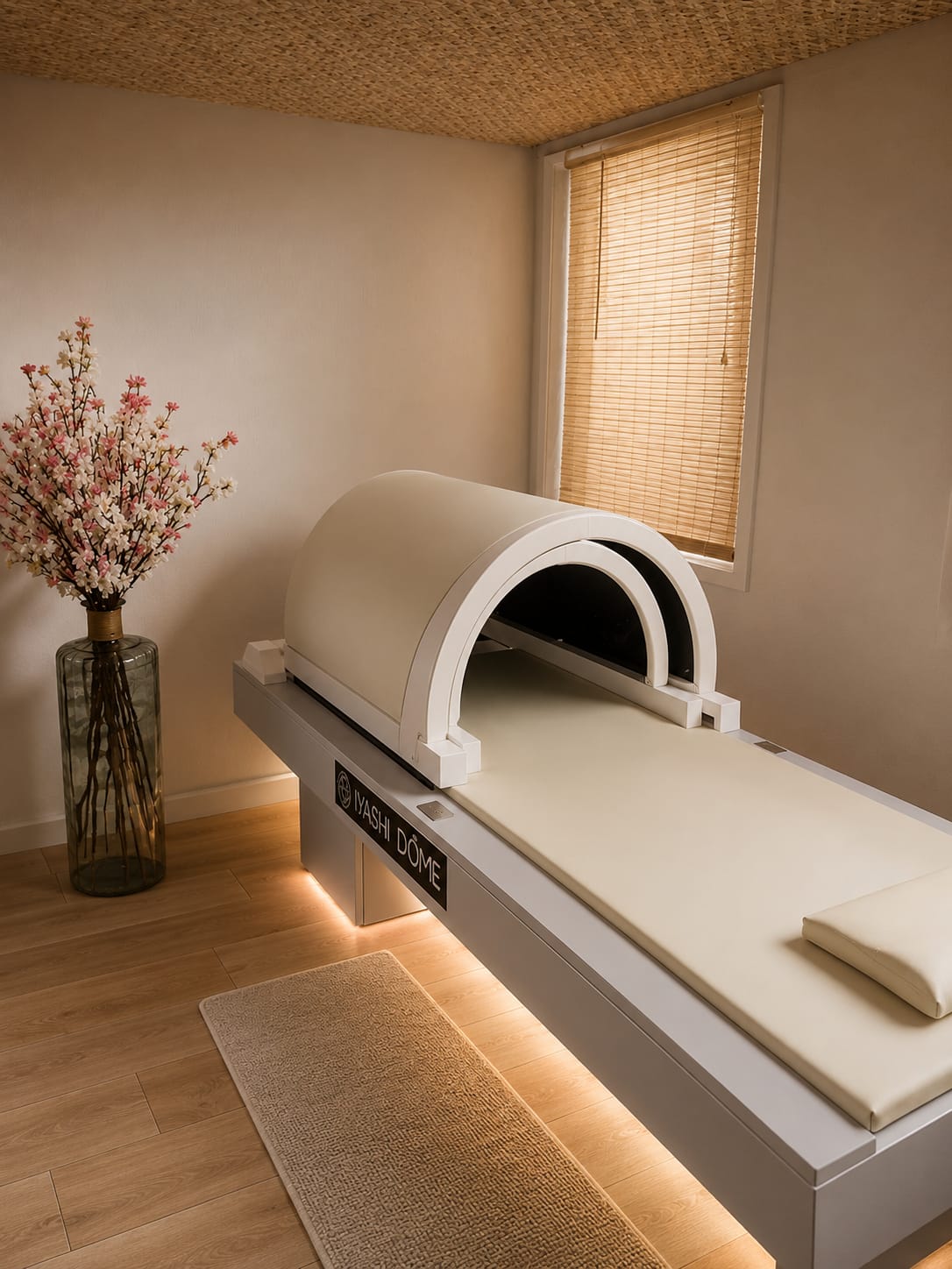 Espace privé Iyashi Dôme, sauna infrarouge japonais chez Slimeo Paris